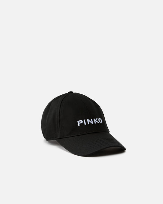 Cap with peak and embroidered logo