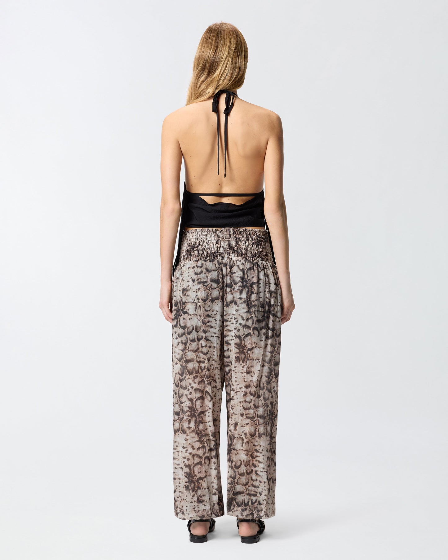 Halterneck top with fringes