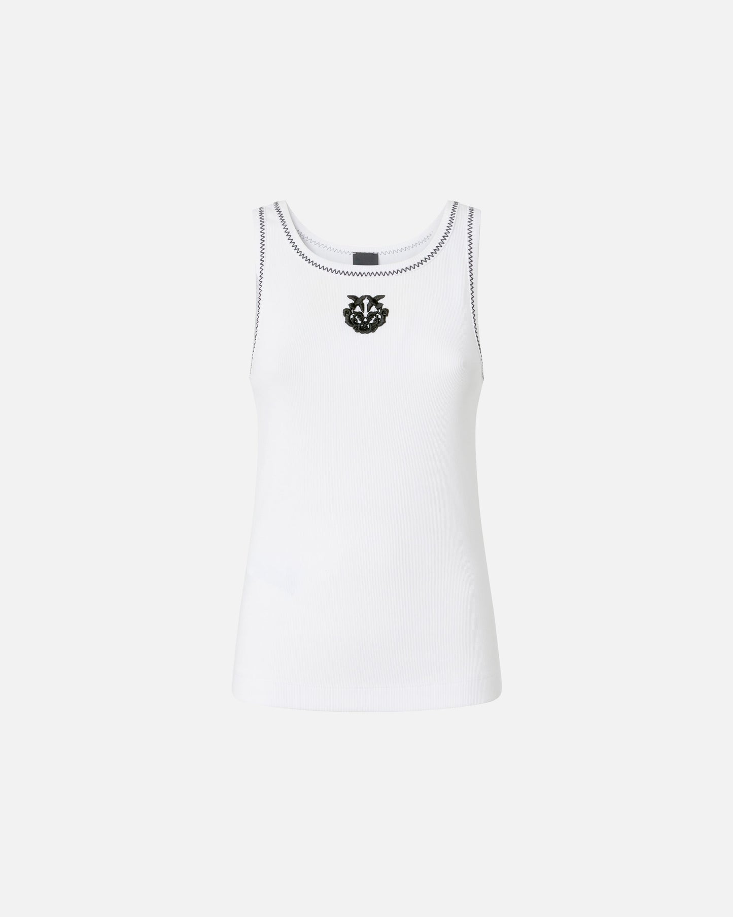 Ribbed vest top with Love Birds embroidery