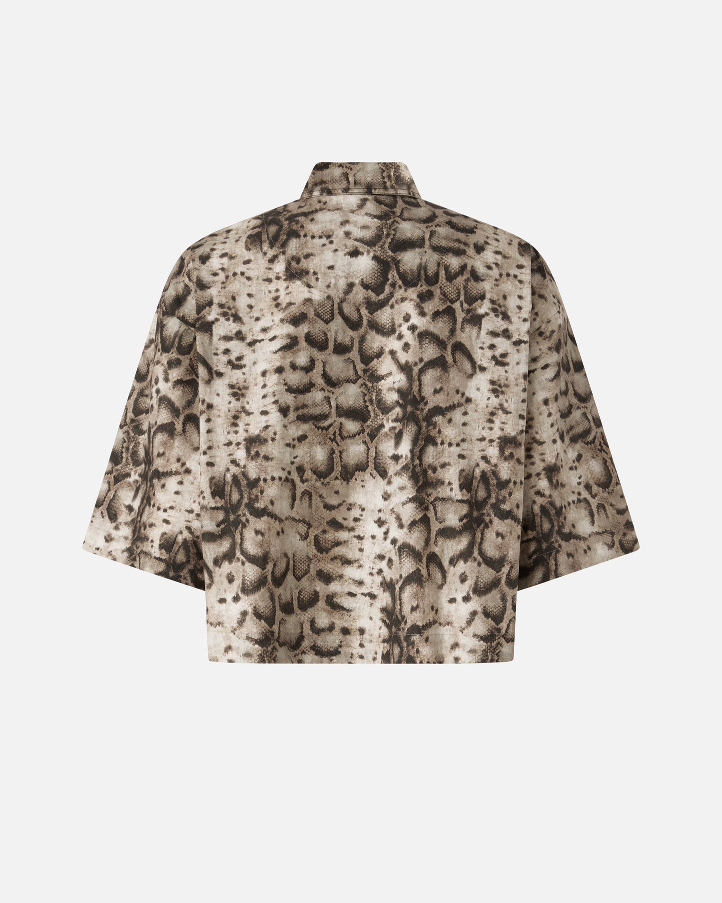 Cropped printed shirt with metallic details