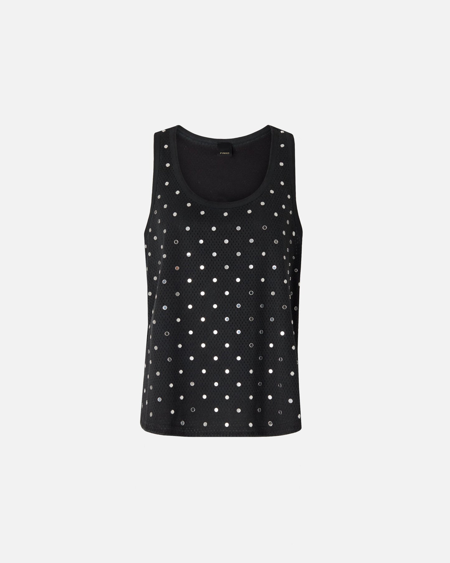 Mesh vest top with mirror detail