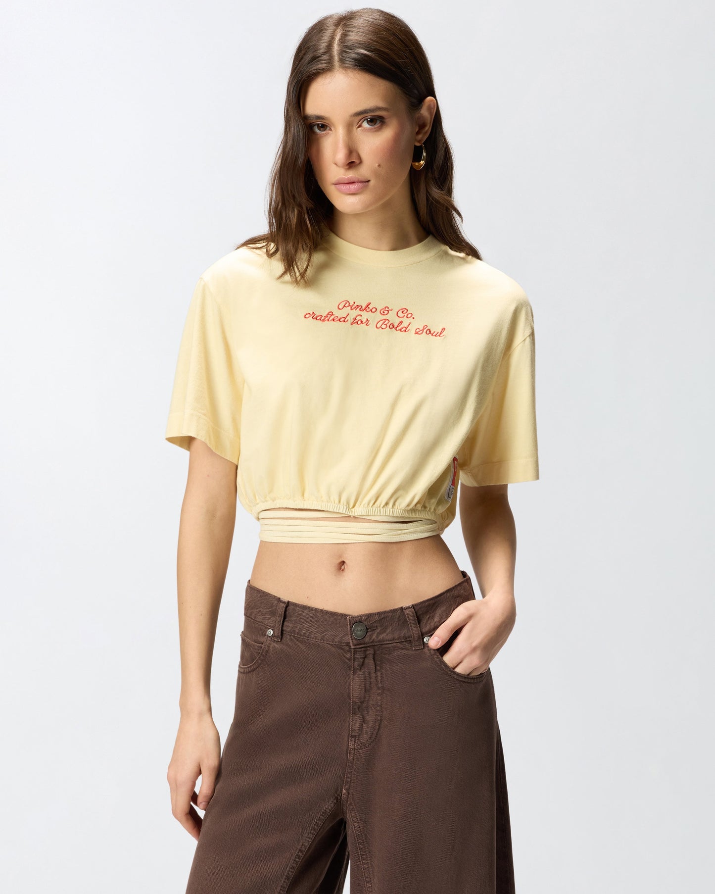 Crop top with logo lettering