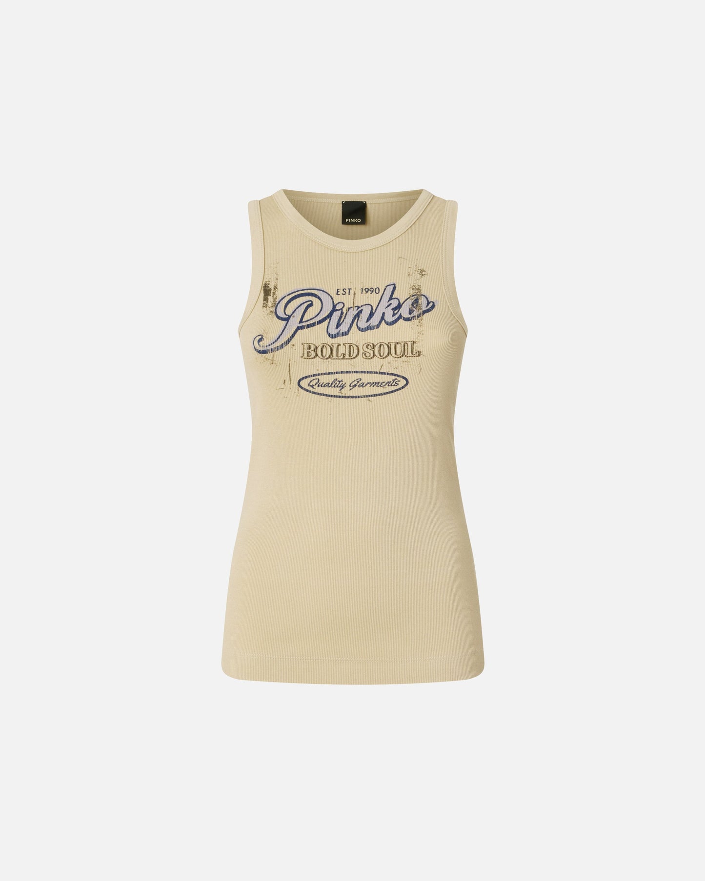 Vest top with vintage lettering
