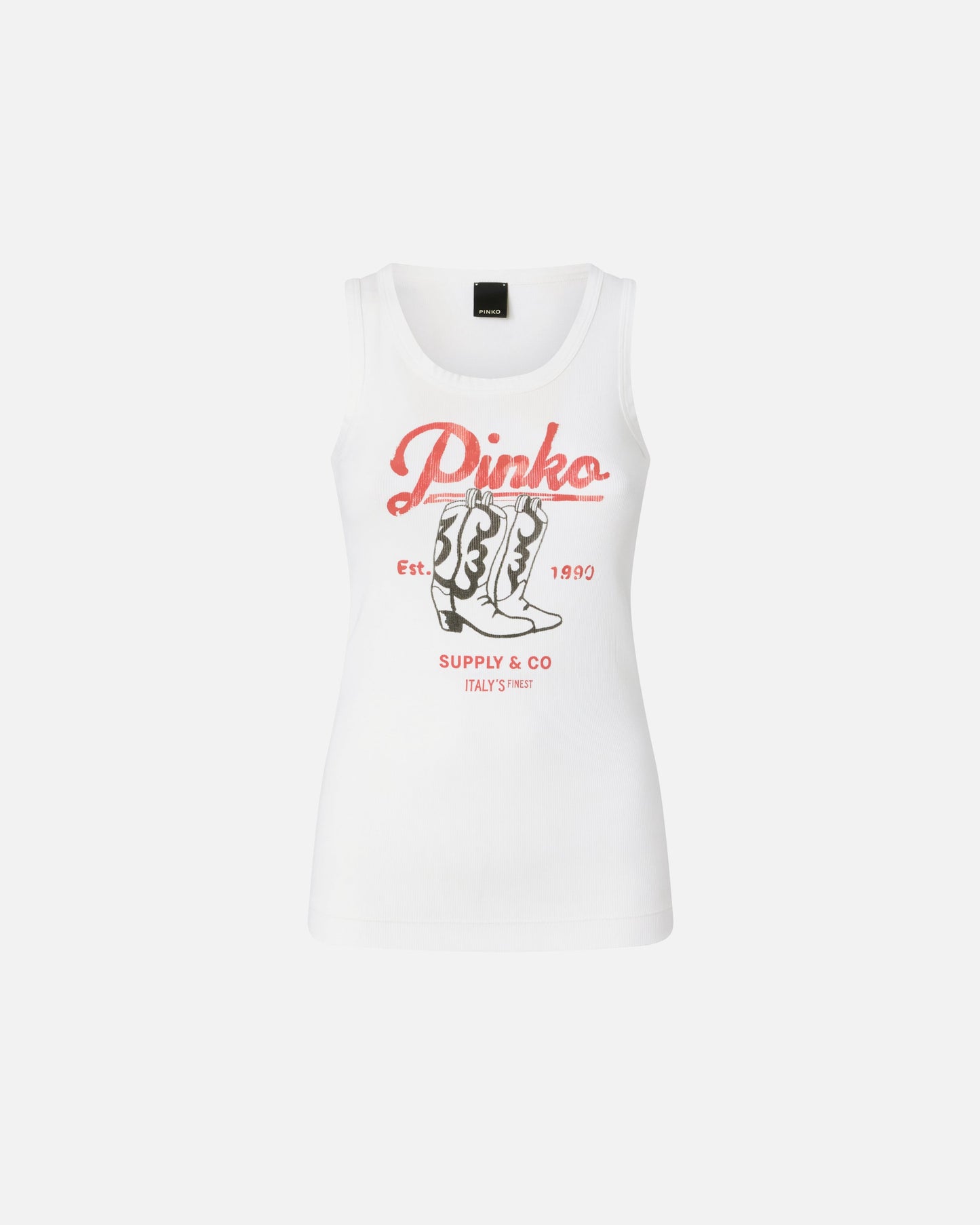 Vest top with vintage print