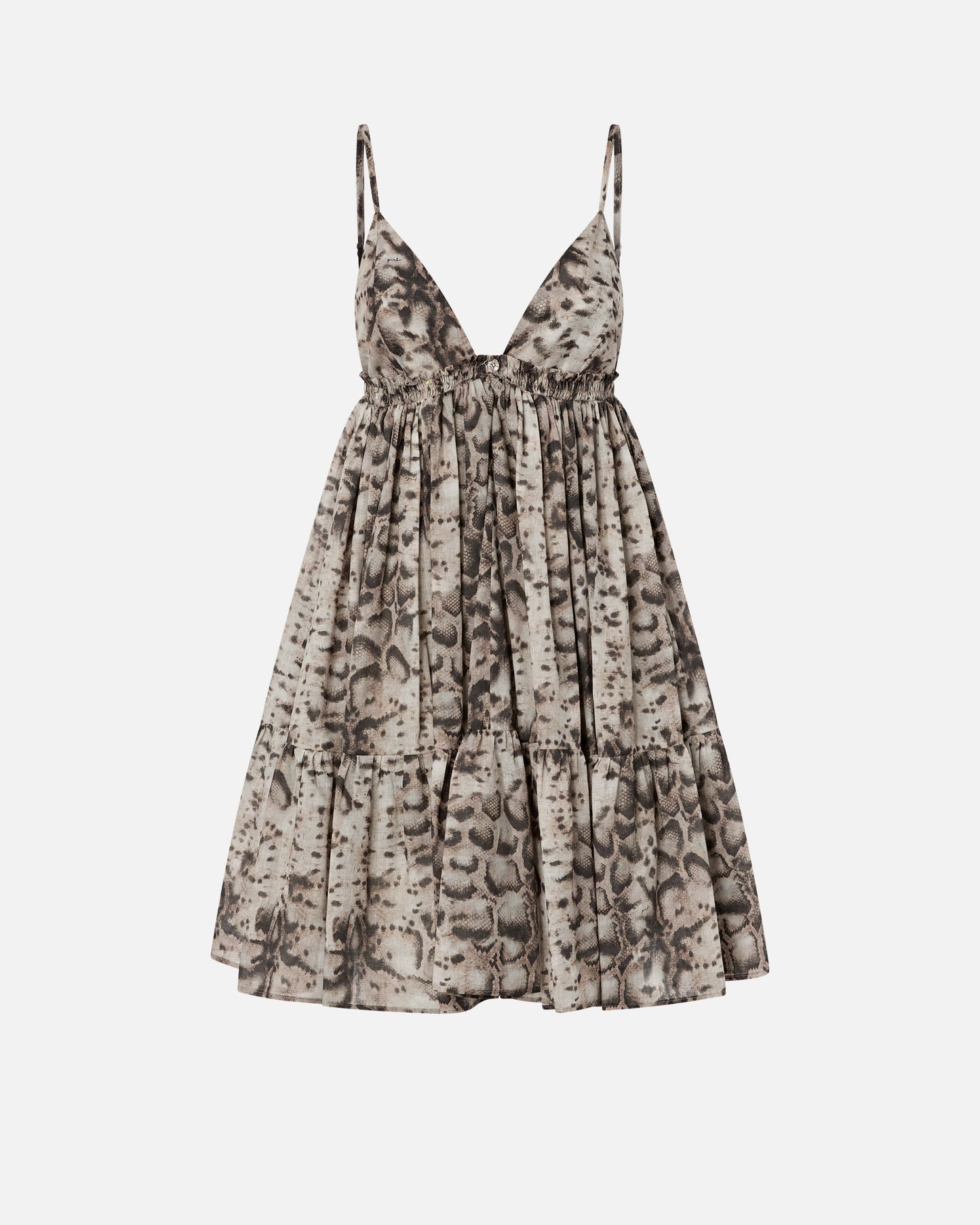 Mini dress with snake print