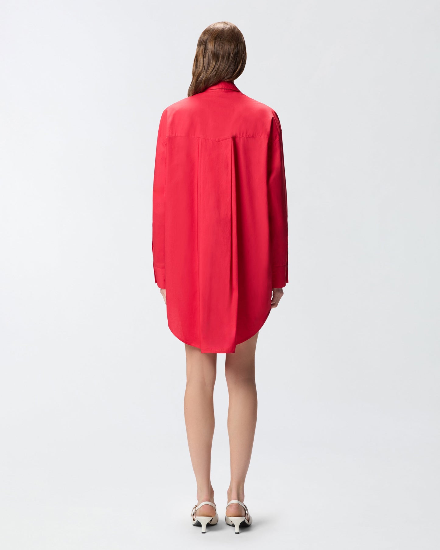 Mini shirt dress with fringing