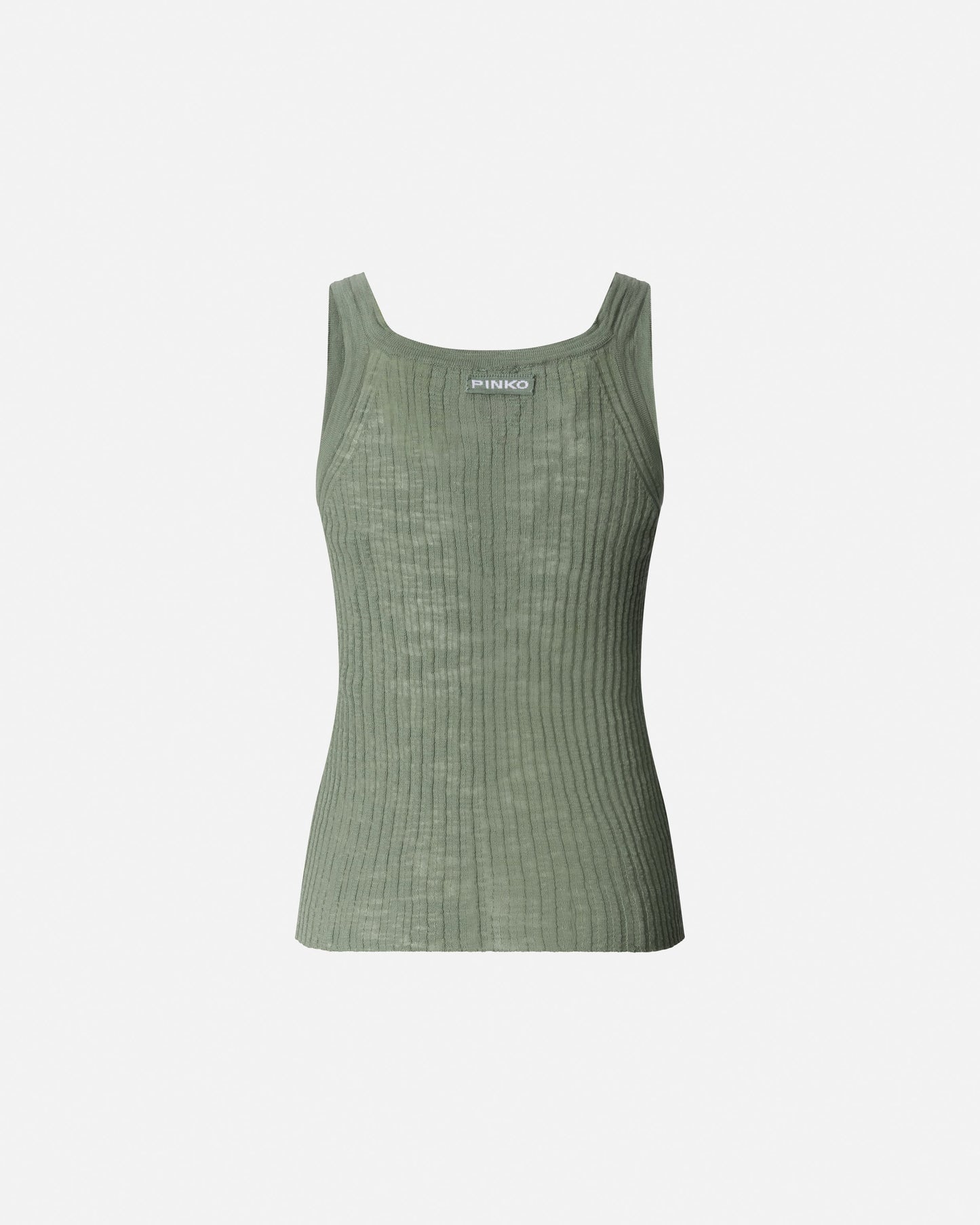 Ribbed vest top with logo