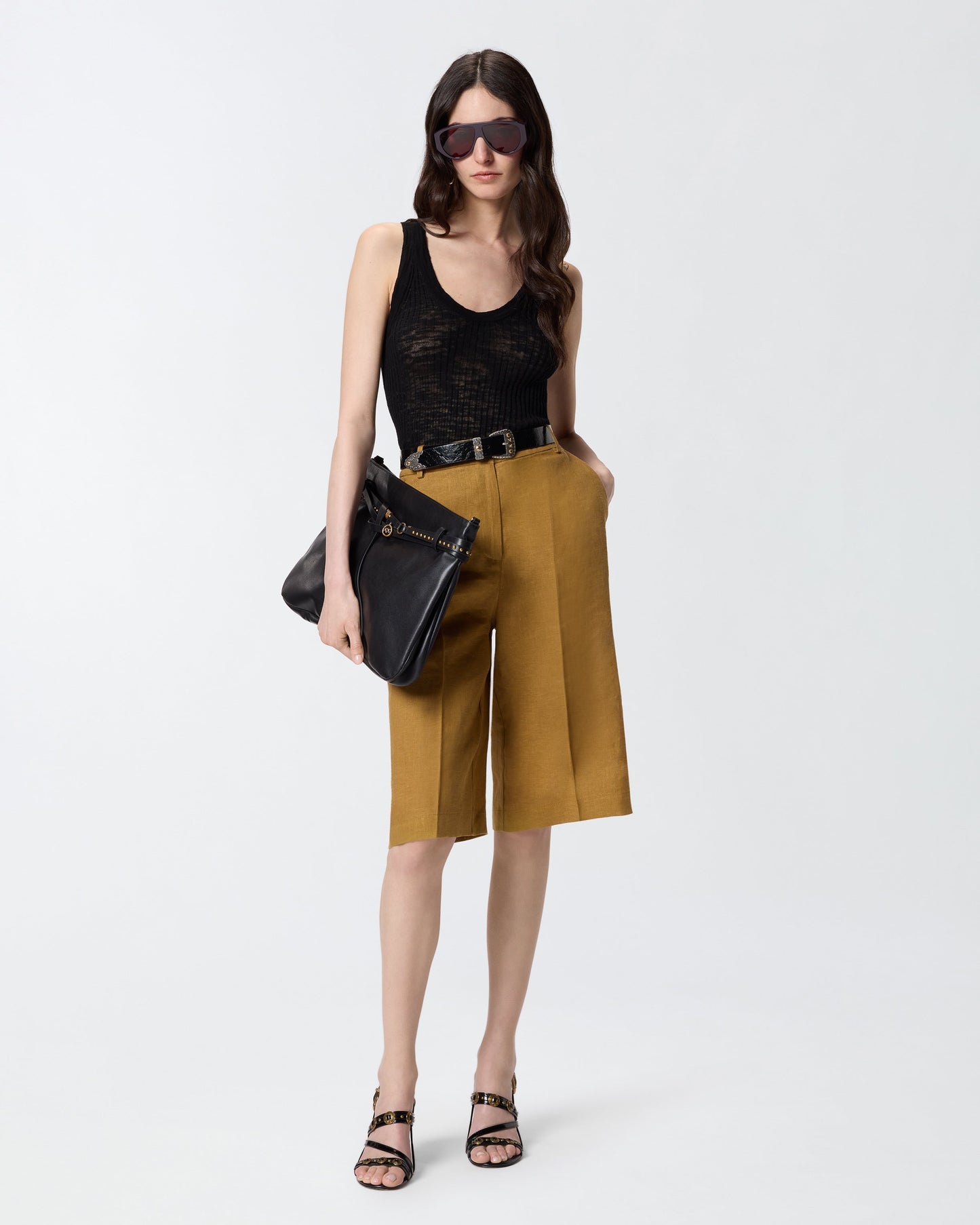 Ribbed vest top with logo