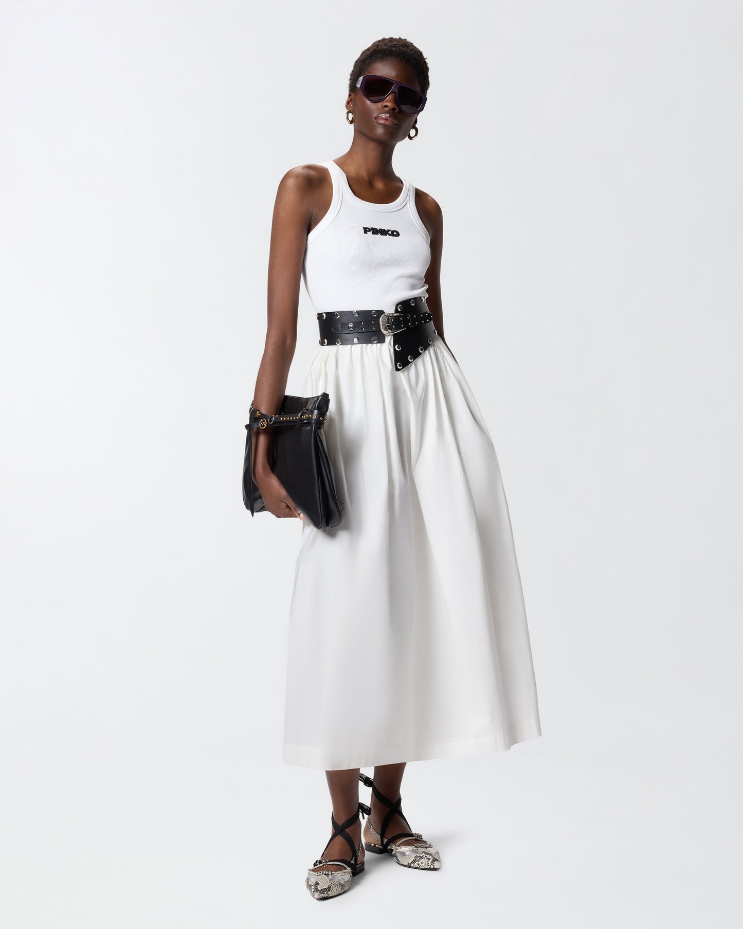 Long skirt with elasticated waist