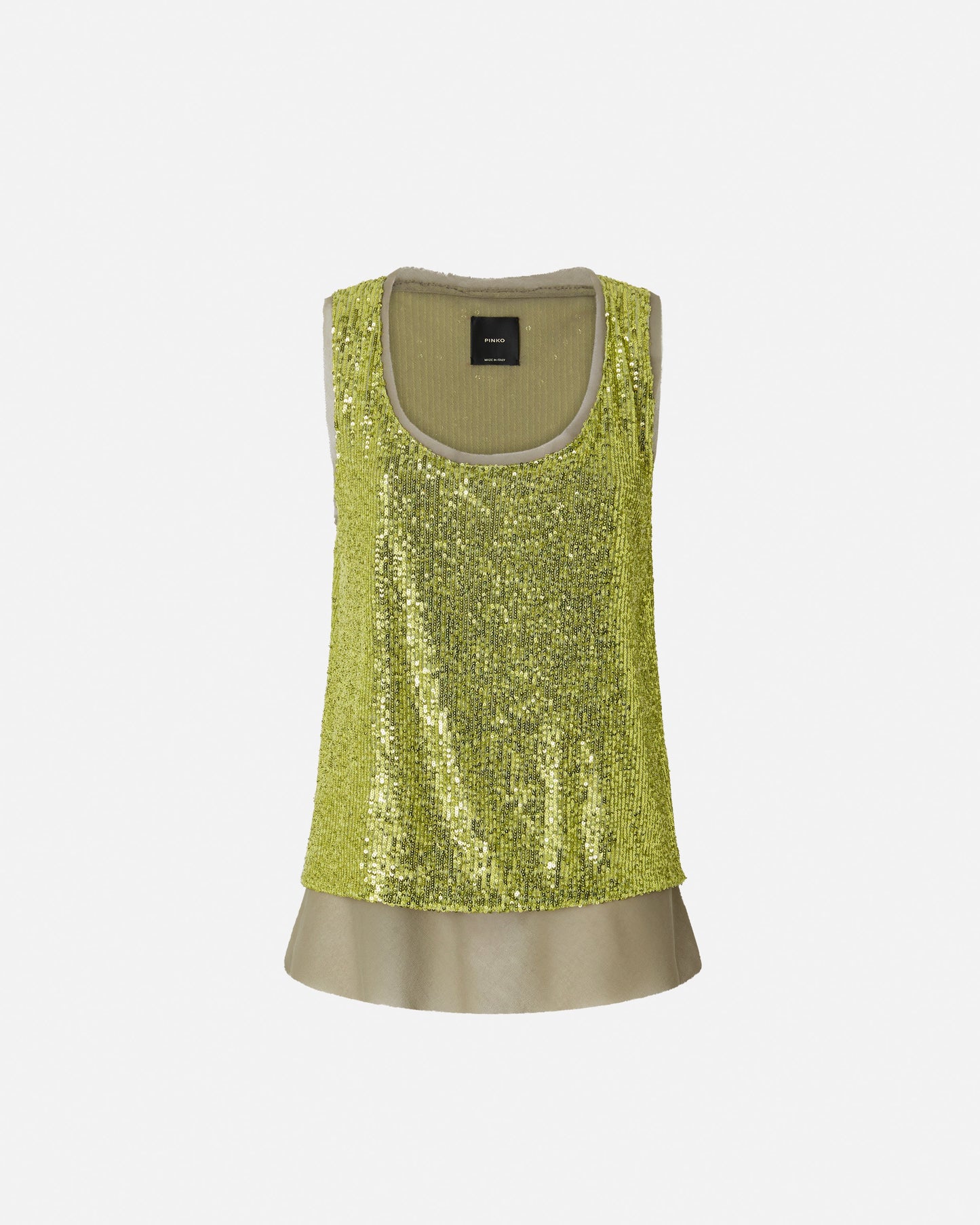 Fully sequinned vest top