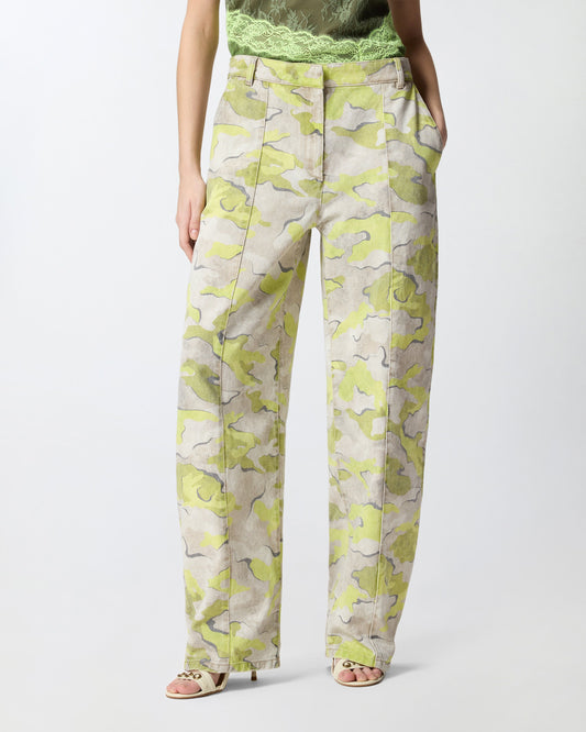 Camouflage balloon-fit trousers