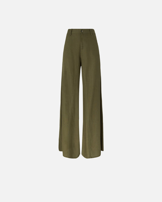 Wide leg linen trousers