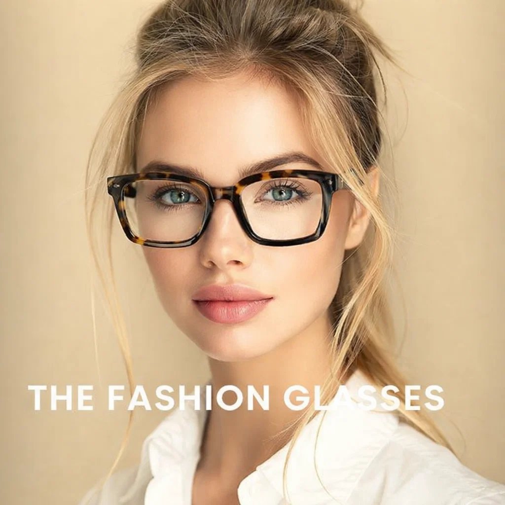 Lesebrille im Schildpatt-Design – Blaulichtfilternde, übergroße eckige Lesebrille