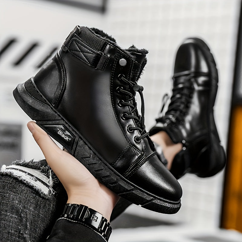 Herrenstiefel aus echtem Leder | Lässig & Vielseitig | Wasserdicht & Gefüttert