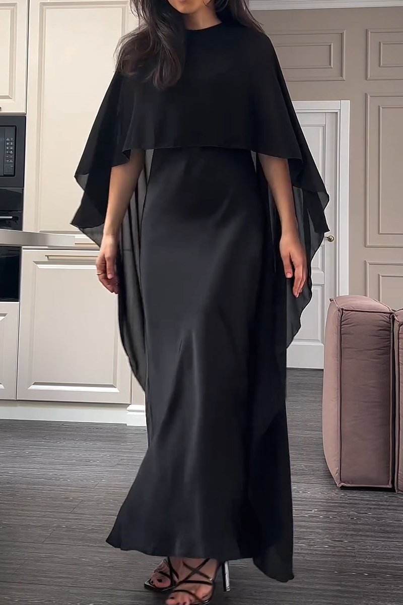 Einfarbiges Damenkleid-Set