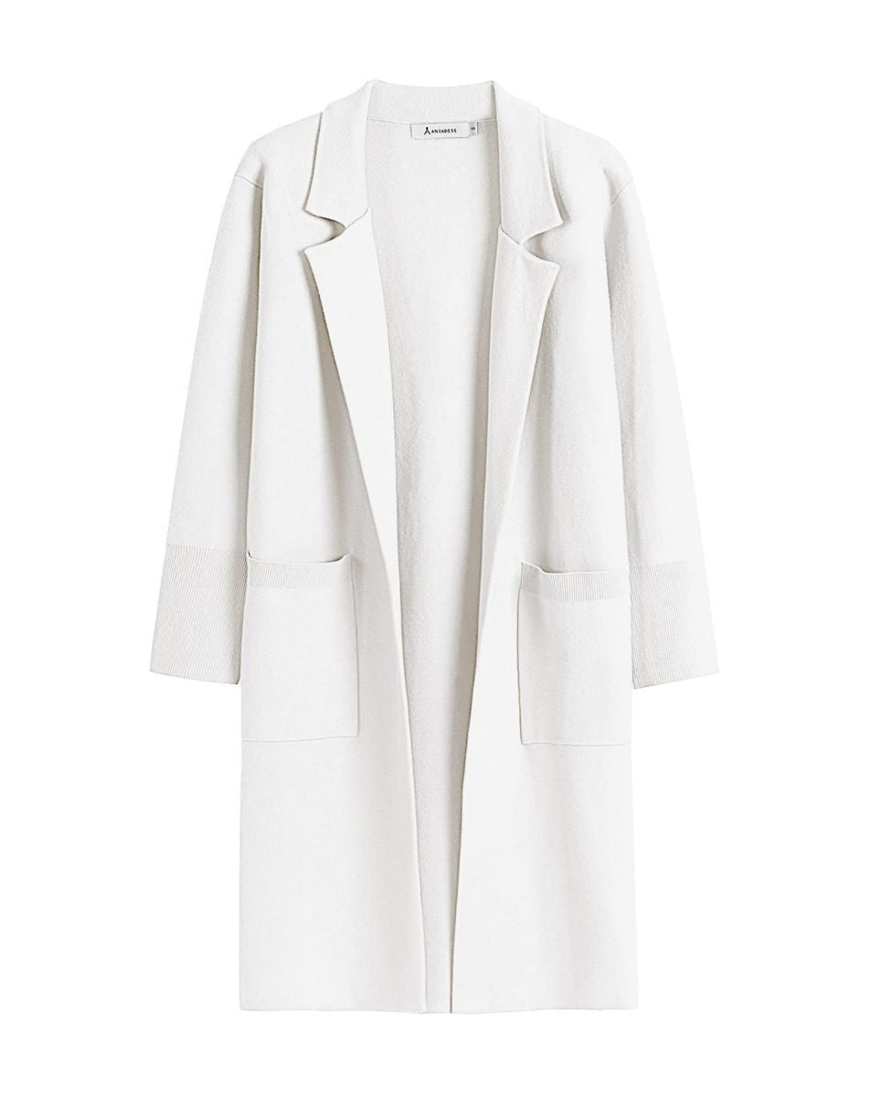 ANRABESS Cardigan for Women Oversized Open Front Sweater Coat Long Sleeve Lapel Blazer Jacket Fall Outwear Coatigan