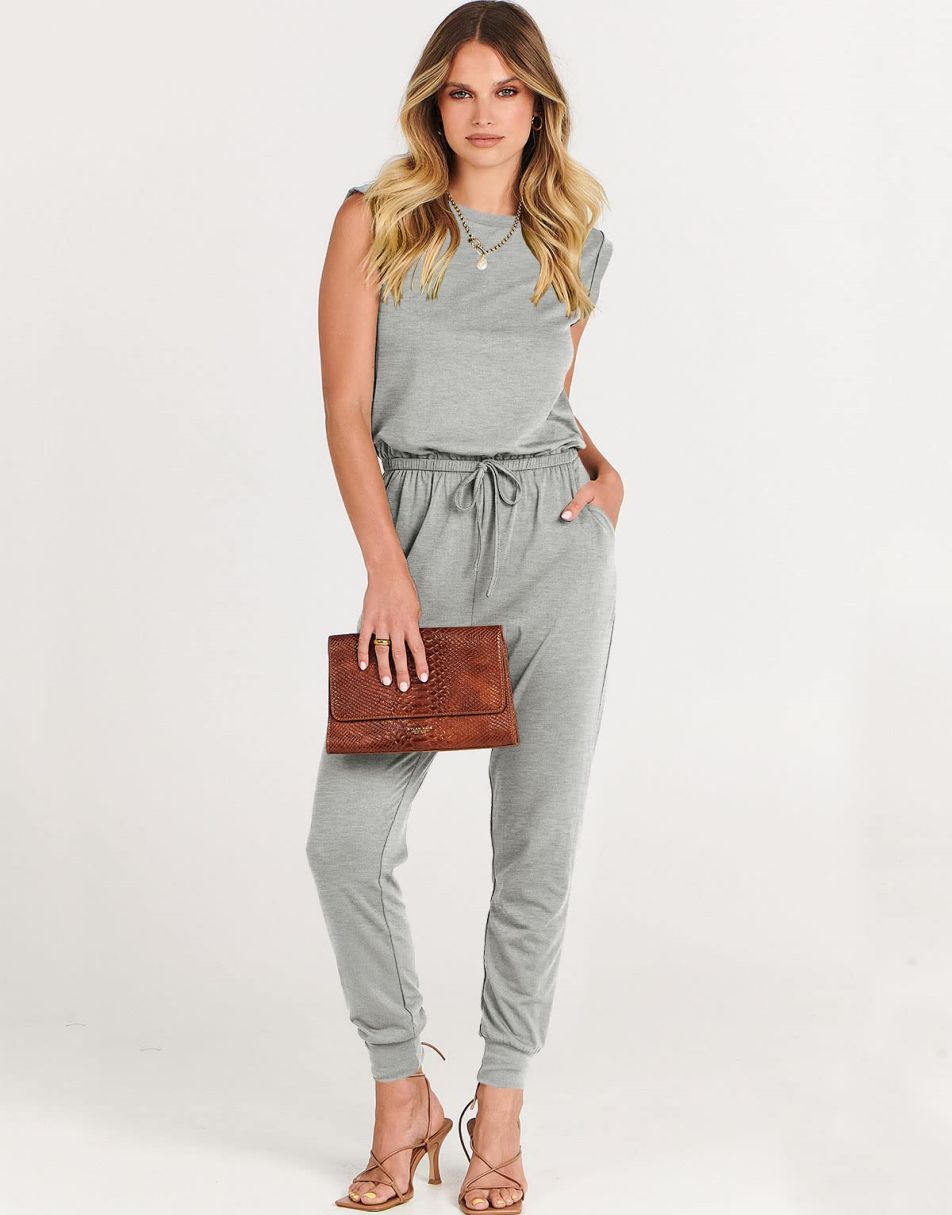 ANRABESS Rundhals-Overall, ärmellos, dehnbar mit Taschen