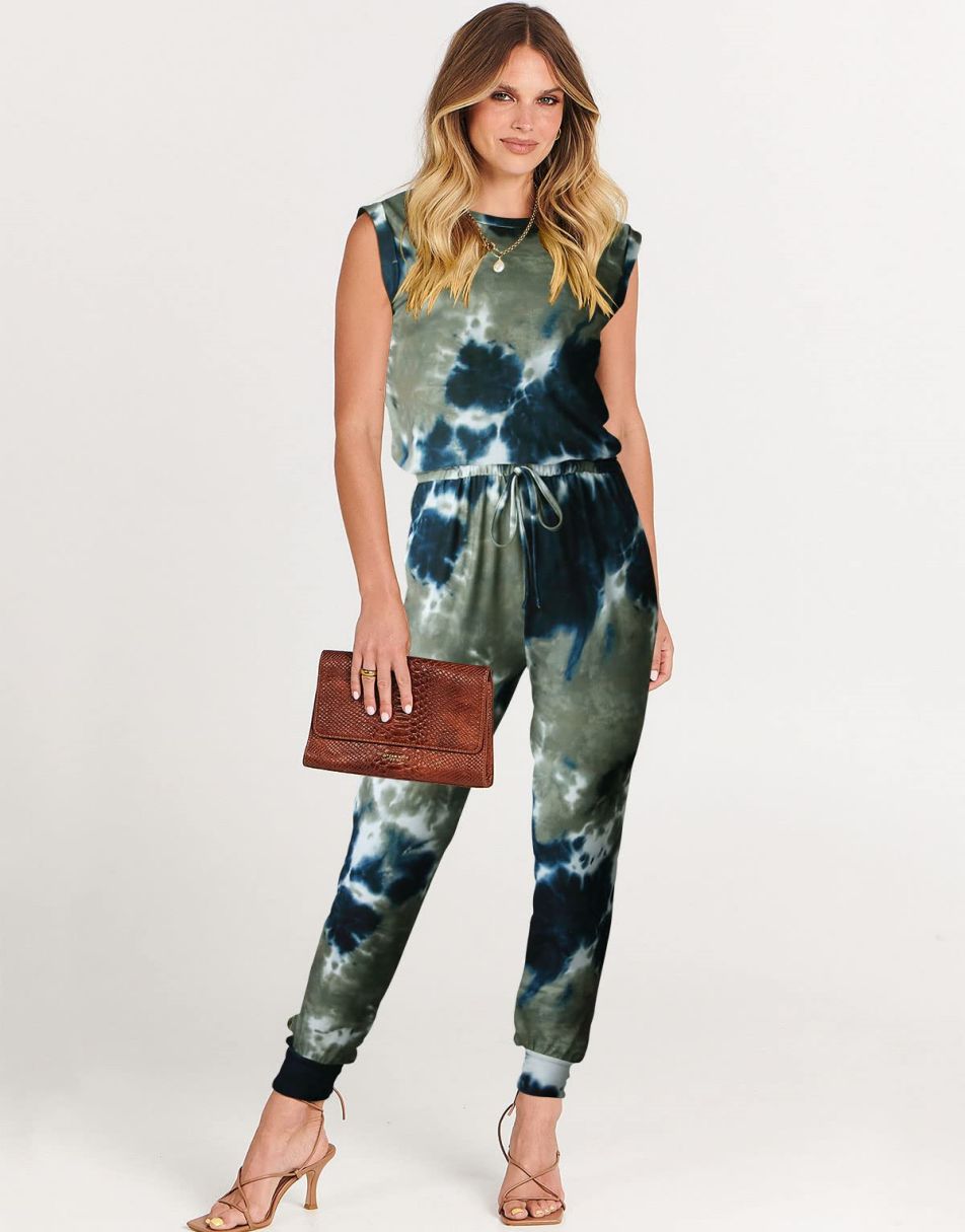 ANRABESS Rundhals-Overall, ärmellos, dehnbar mit Taschen