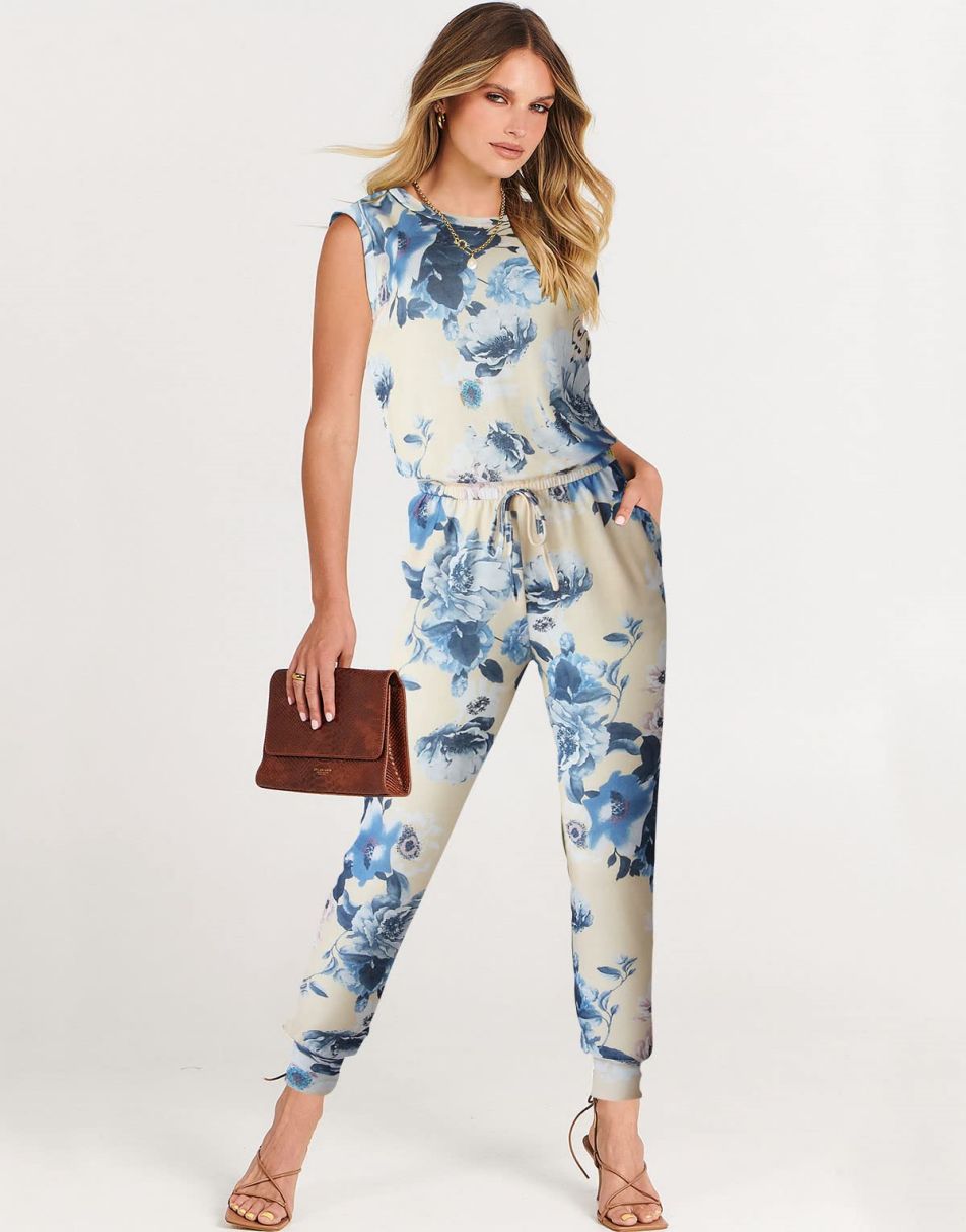 ANRABESS Rundhals-Overall, ärmellos, dehnbar mit Taschen