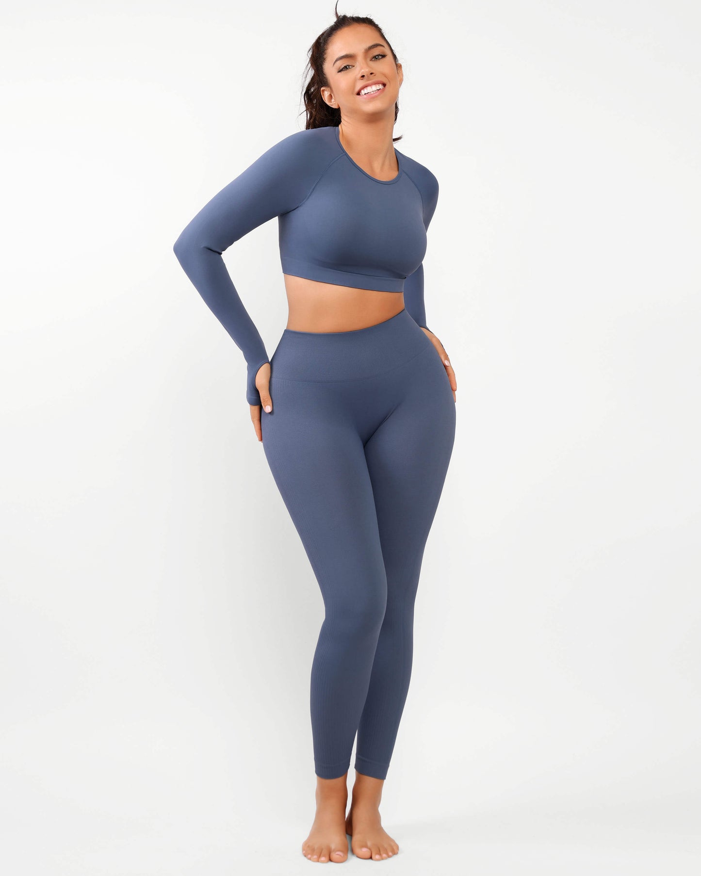 AirWear Langarm-Oberteil und High-Waist Leggings Set
