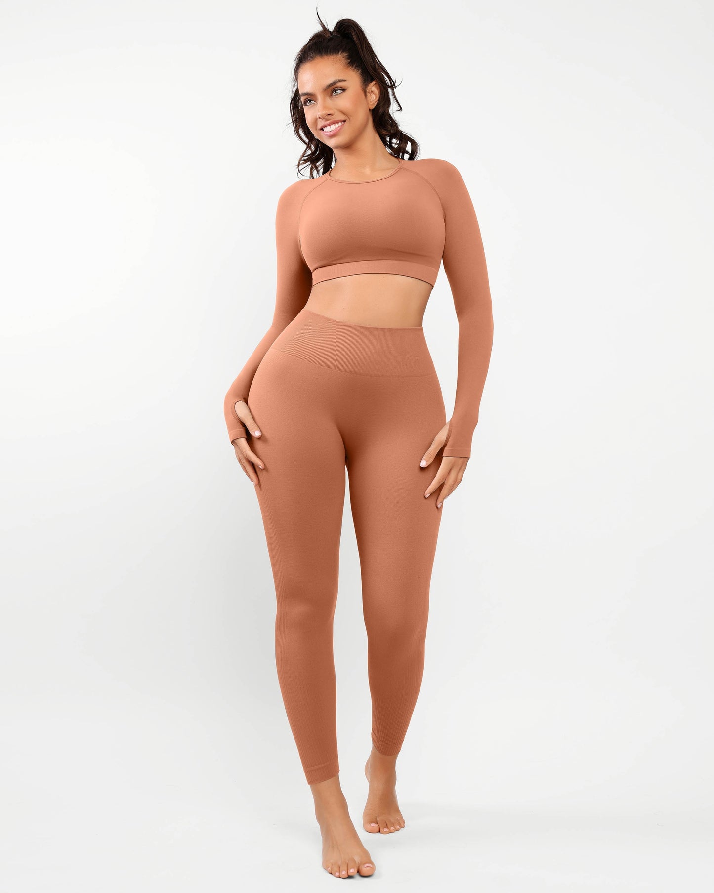 AirWear Langarm-Oberteil und High-Waist Leggings Set