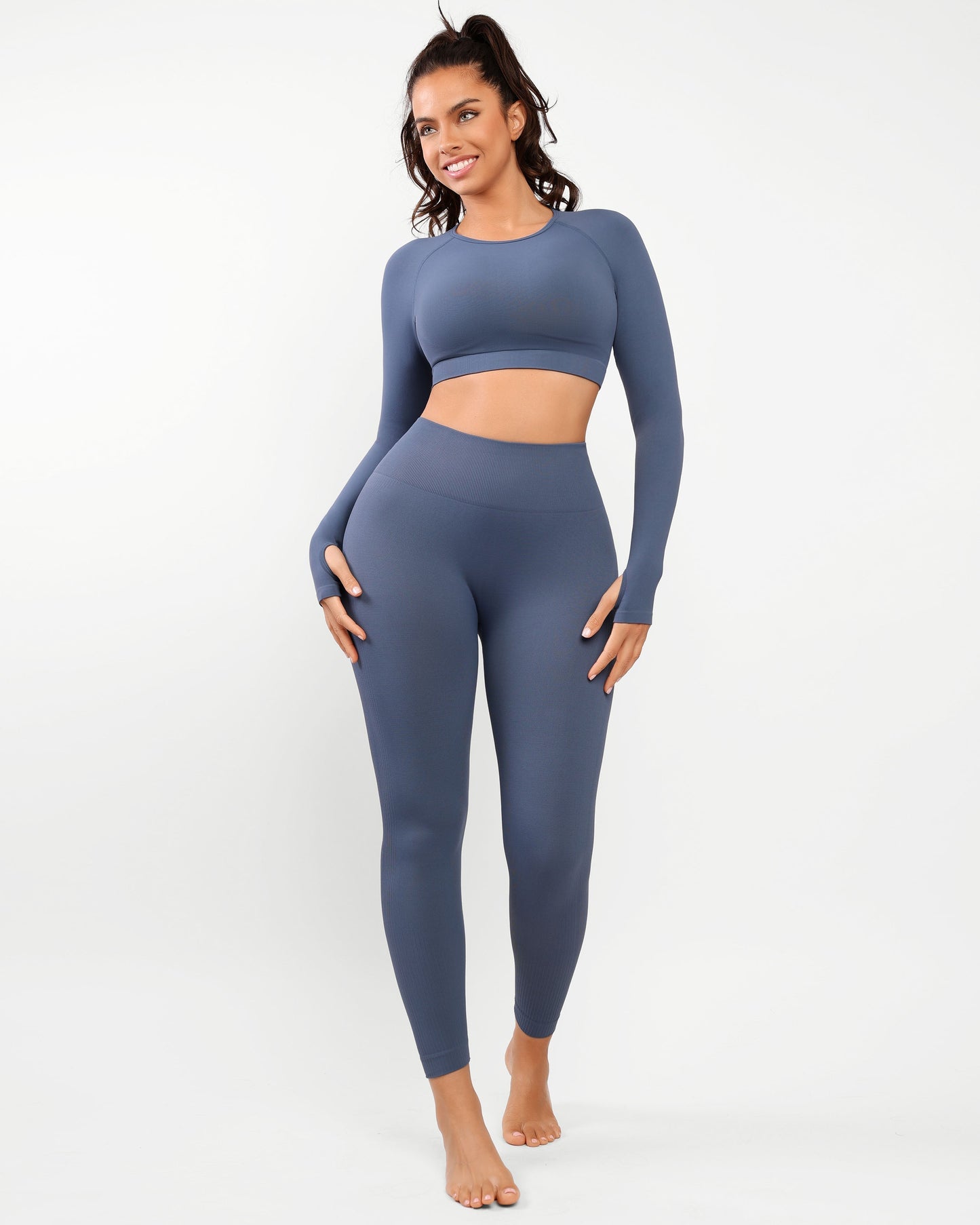 AirWear Langarm-Oberteil und High-Waist Leggings Set