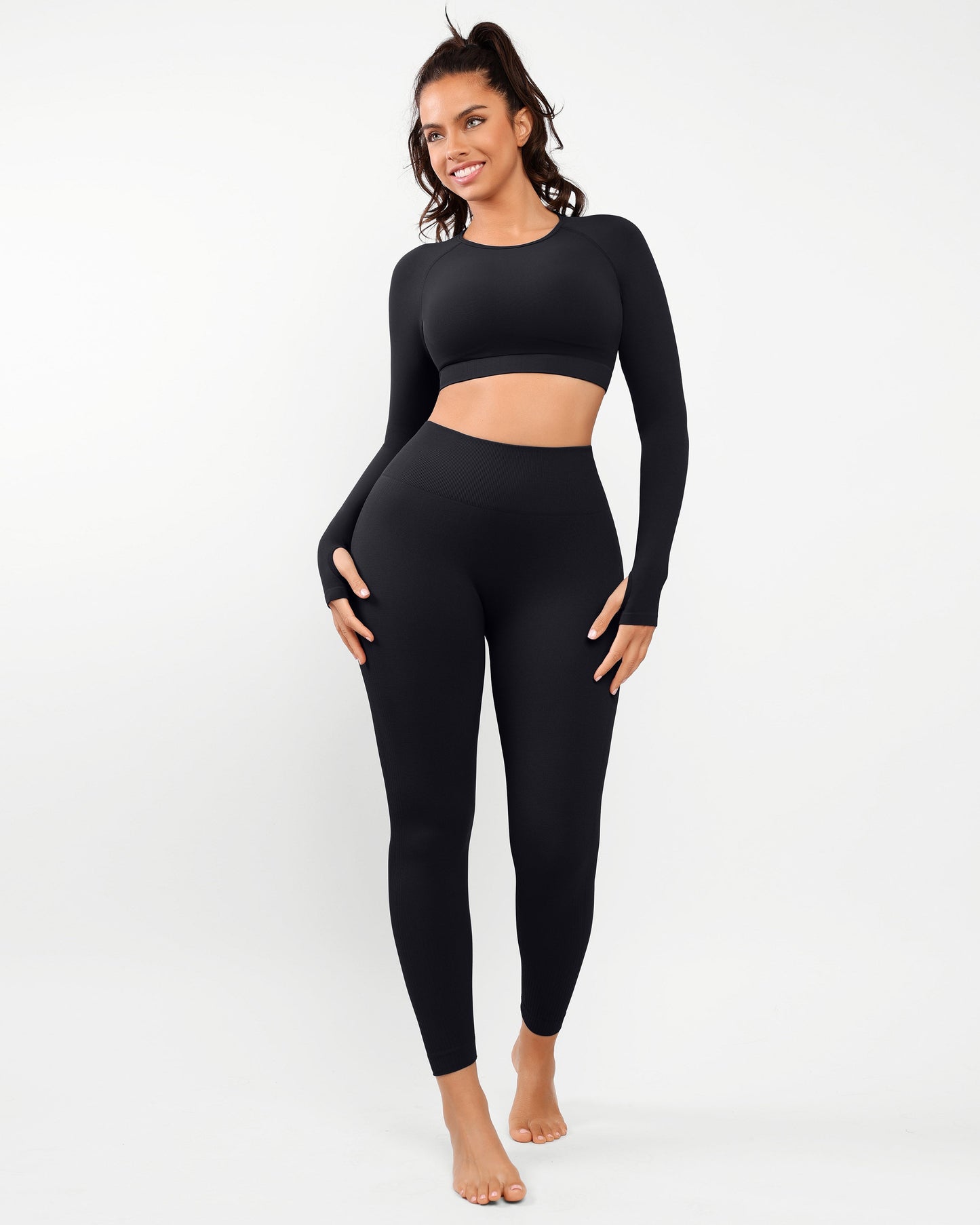 AirWear Langarm-Oberteil und High-Waist Leggings Set
