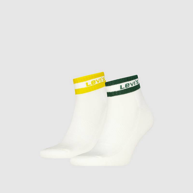 Mid Cut Sport Stripe Socks - 2 Pack