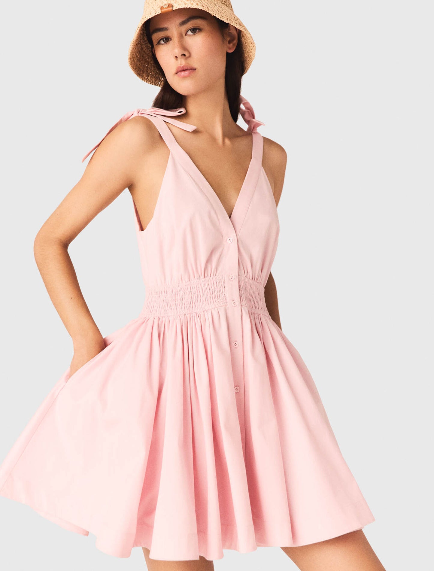 Short flared cotton dress