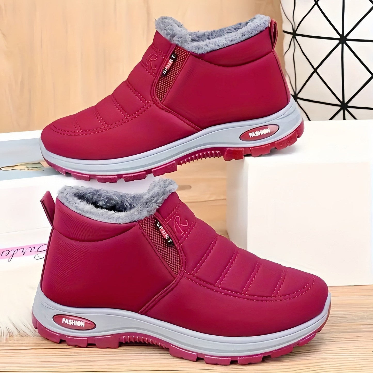 Gefütterte Slip-On Winterstiefel für Damen – warm, wasserdicht & rutschfest