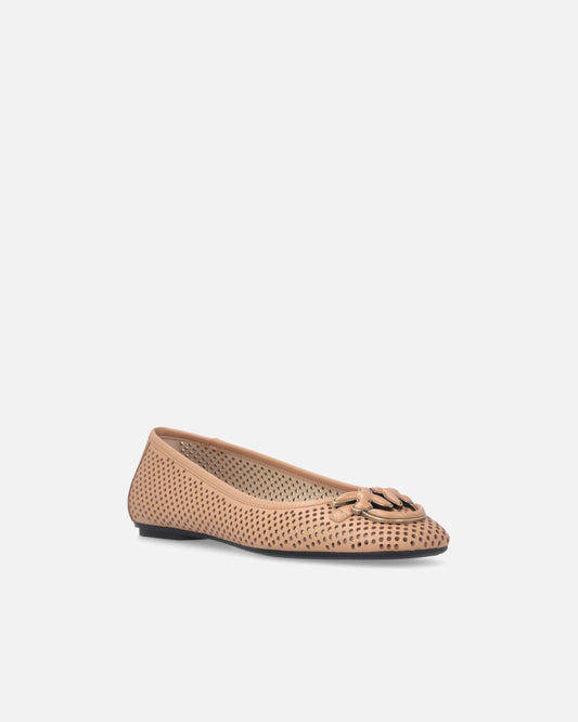 Perforated ballerinas with Love Birds logo