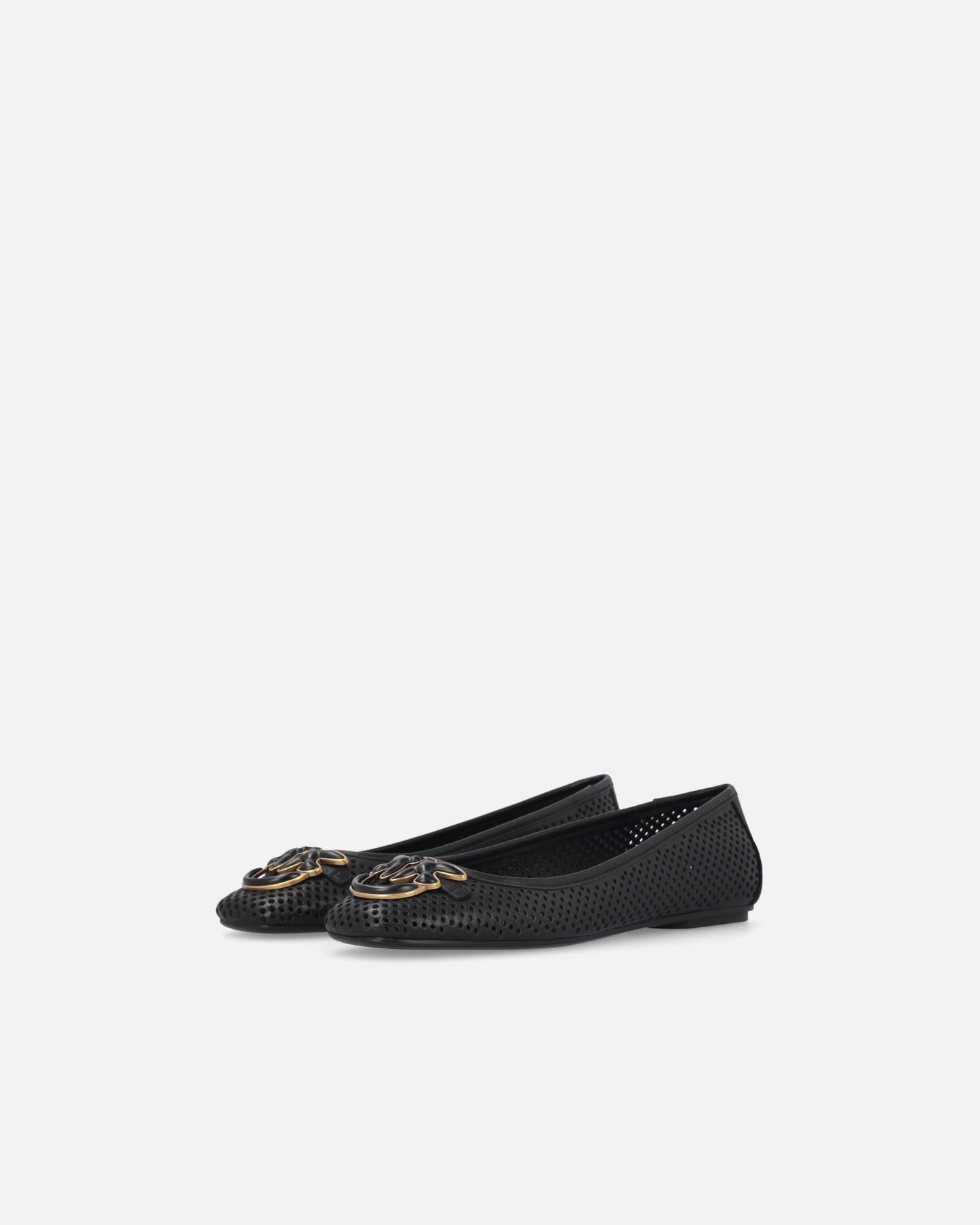 Perforated ballerinas with Love Birds logo