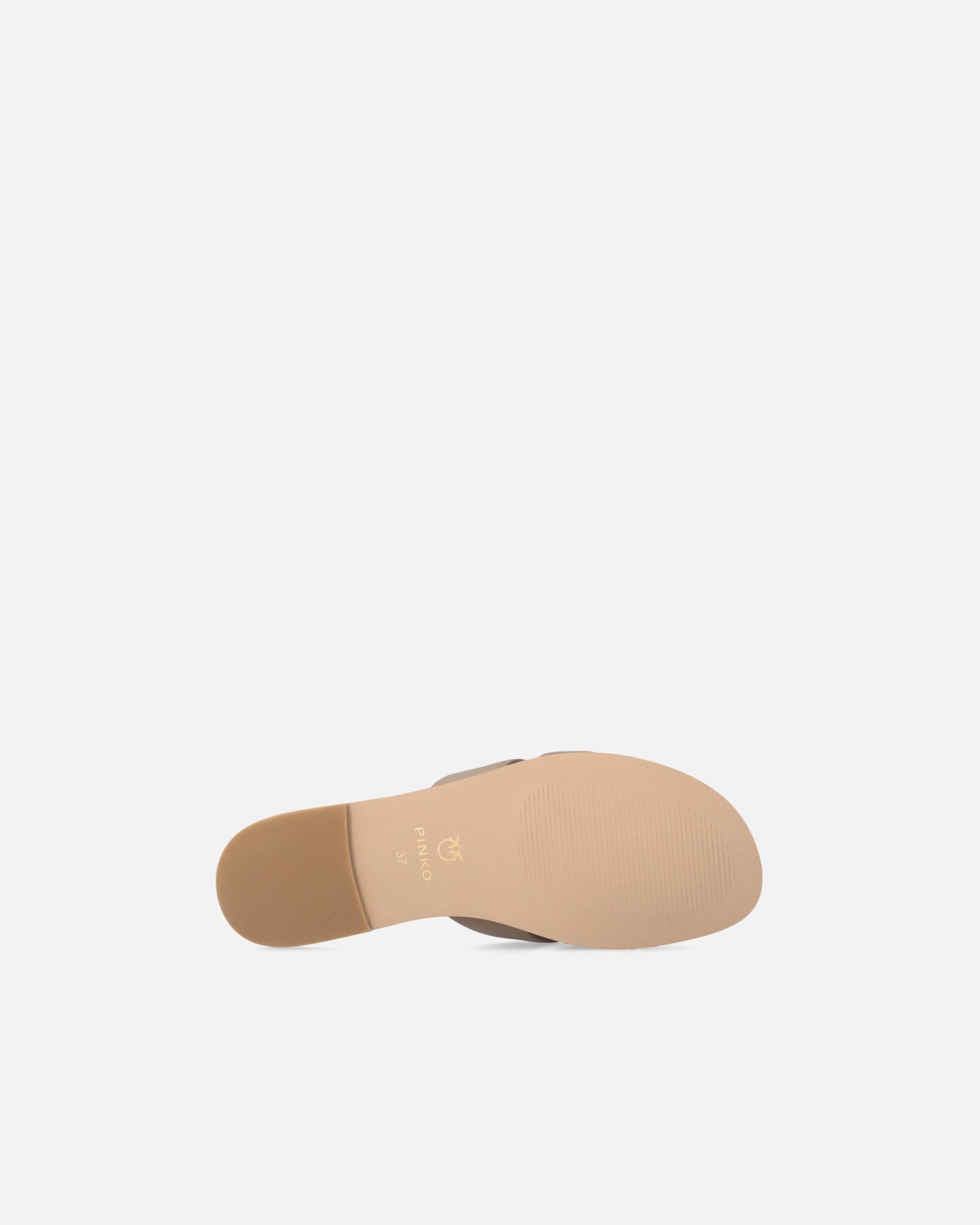 Leather slip-on sandals with Love Birds logo