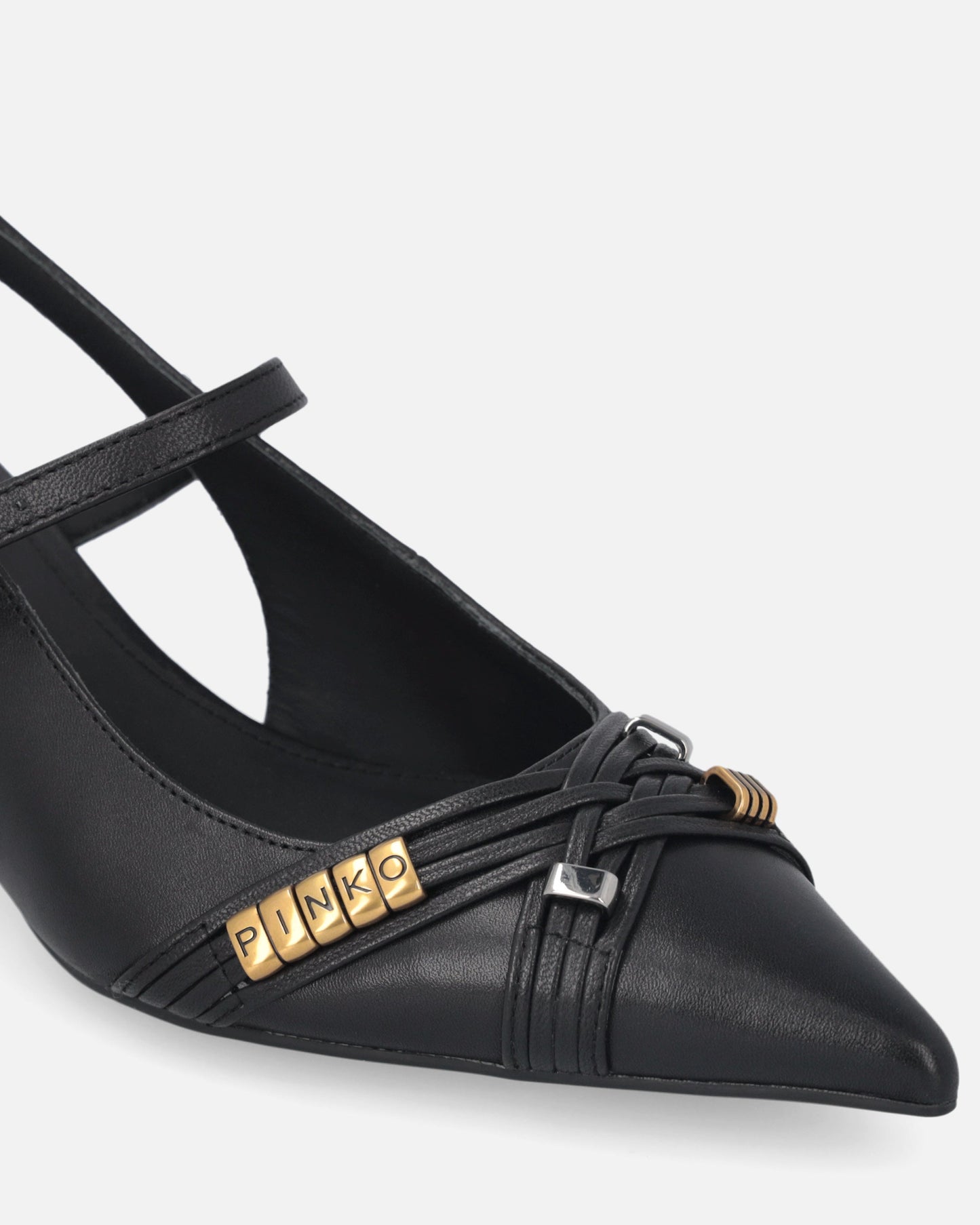 Slingbacks with straps and jewel details
