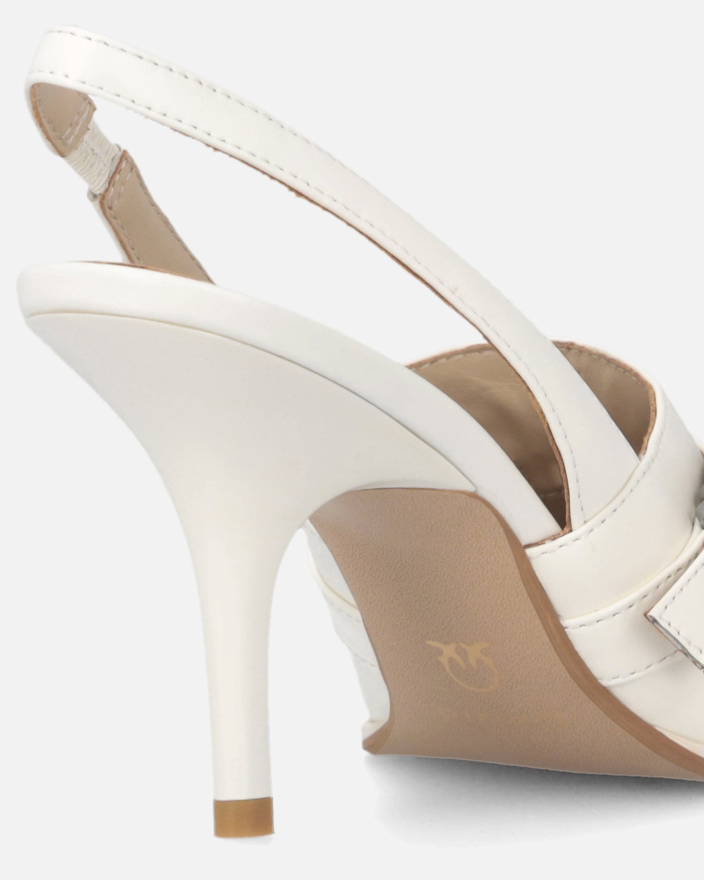 Leather slingbacks with saddlery-inspired details