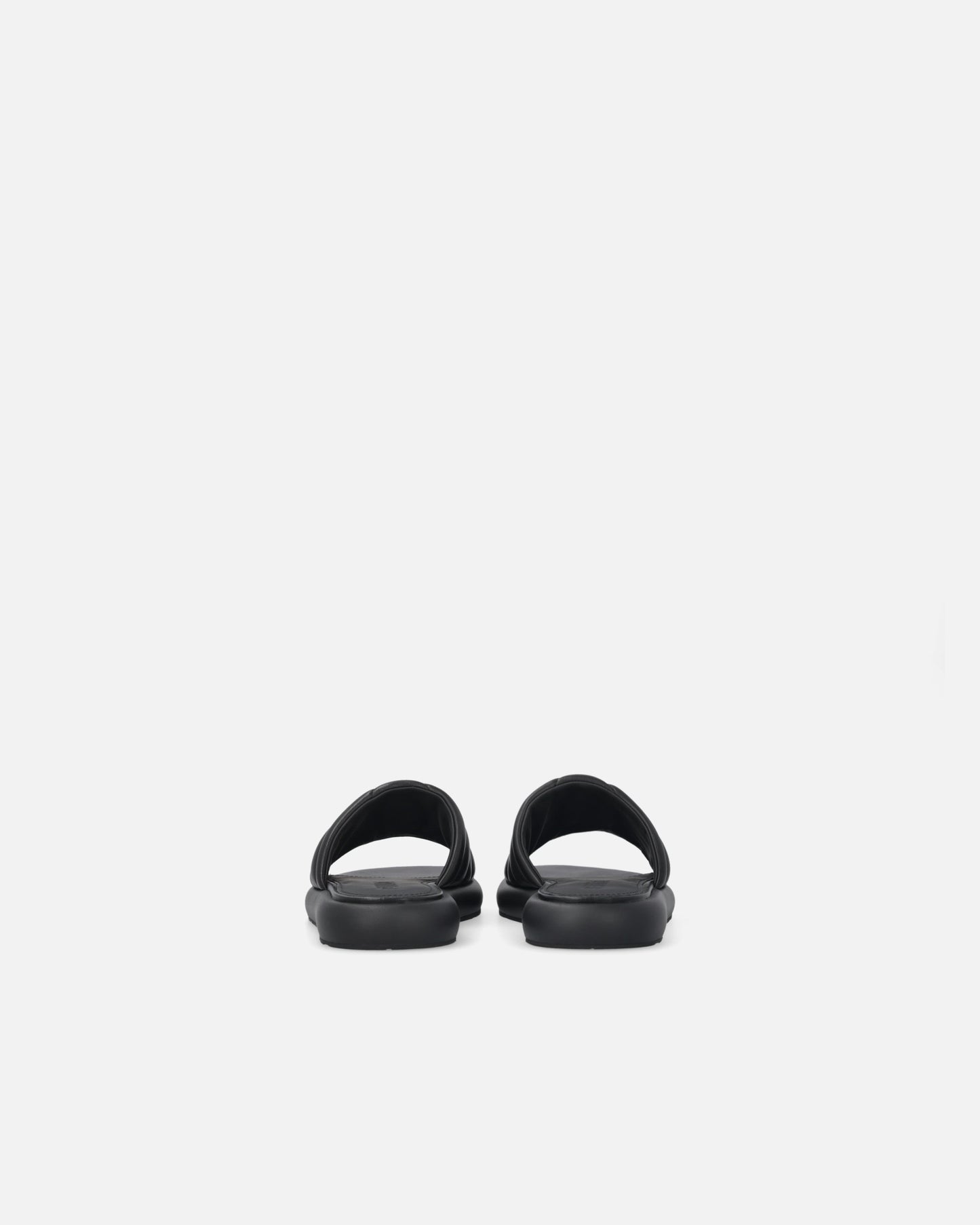 Perforated nappa leather slip-on sandals with Love Birds logo