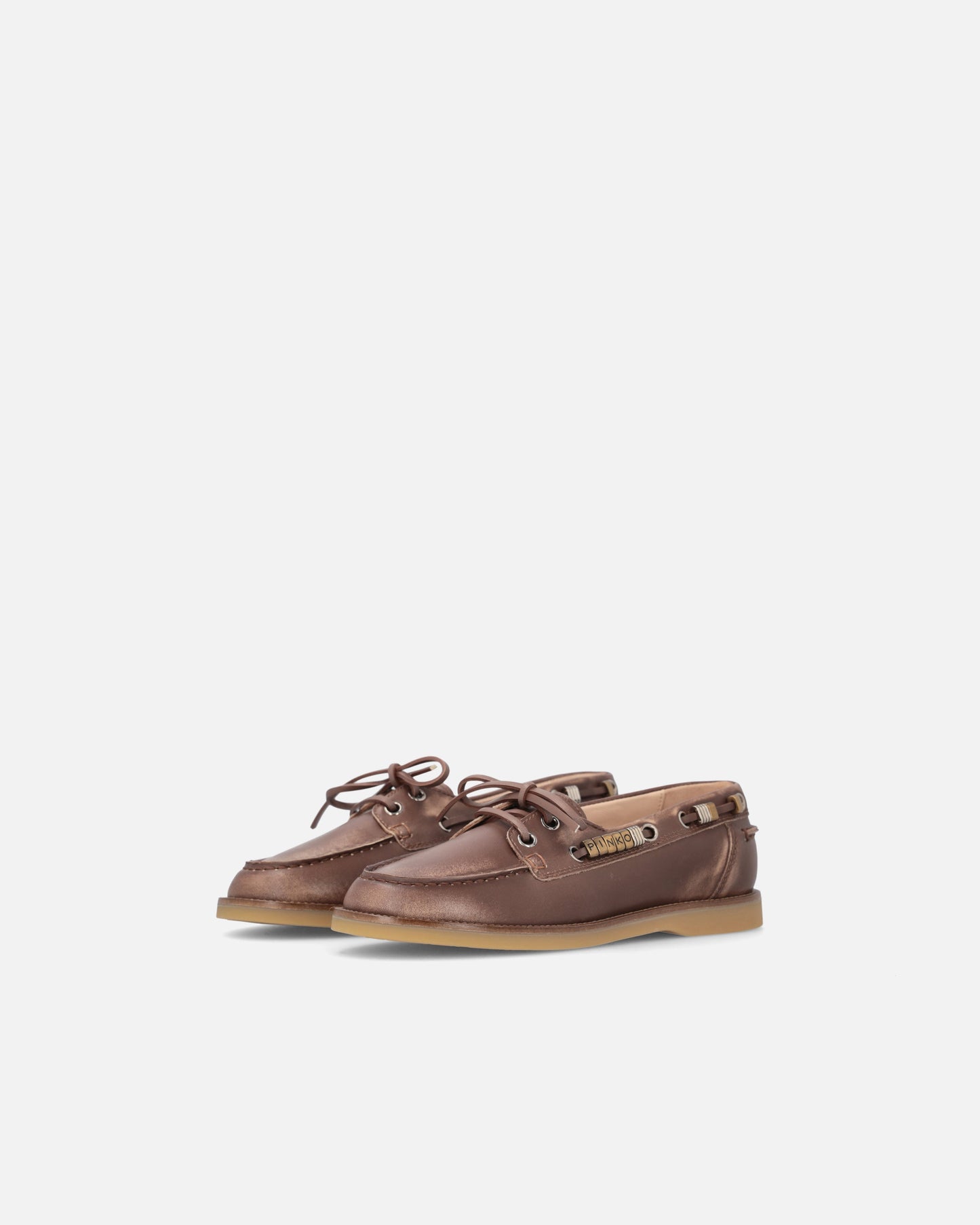 Leather moccasins with jewel details