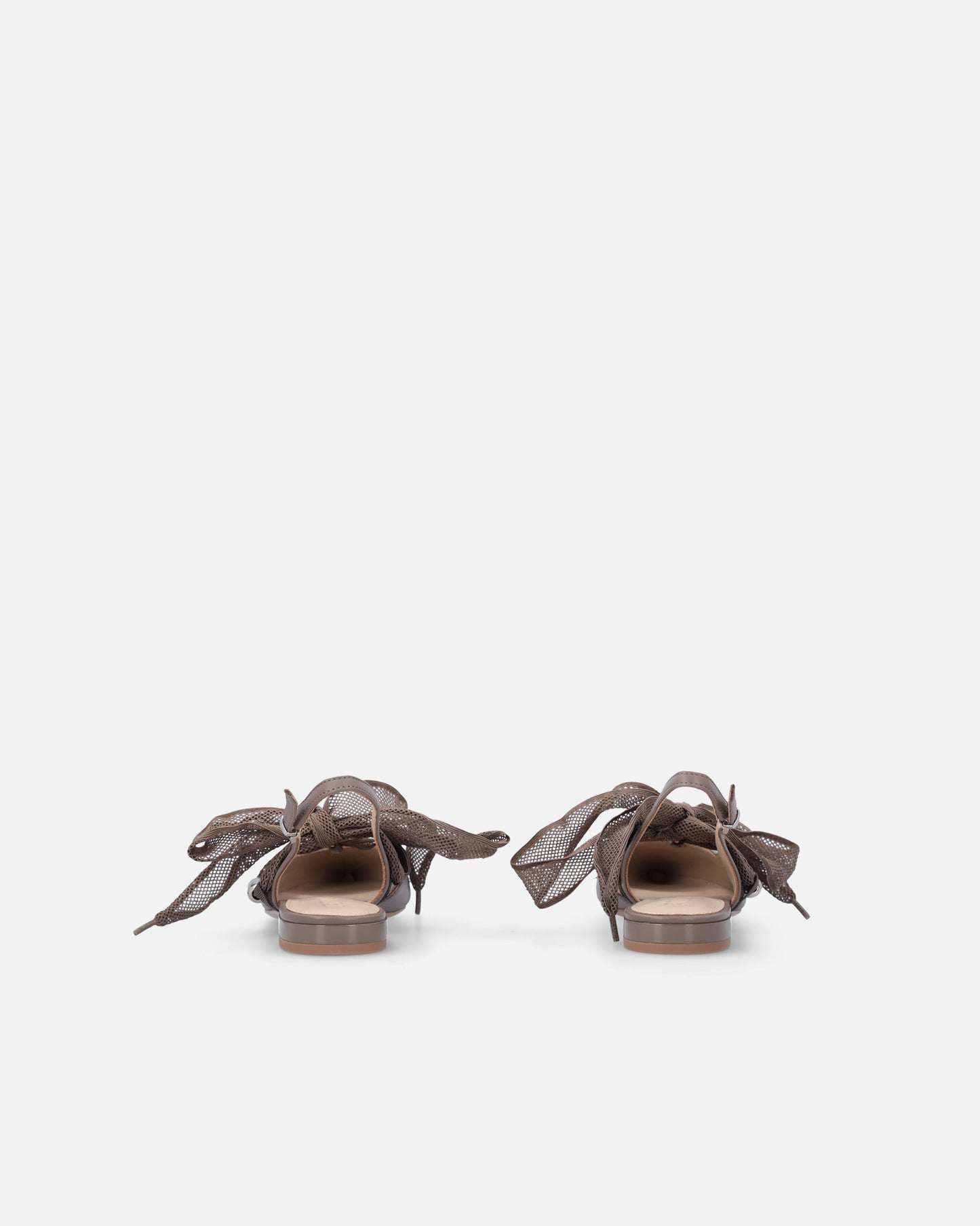 Slingback ballerinas with ties