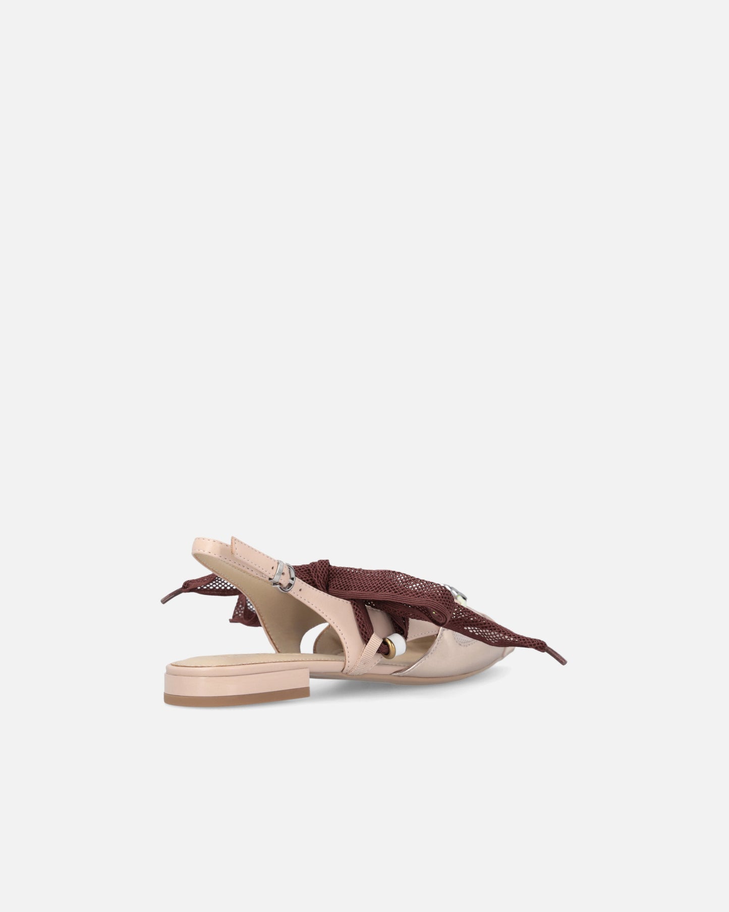 Slingback ballerinas with ties