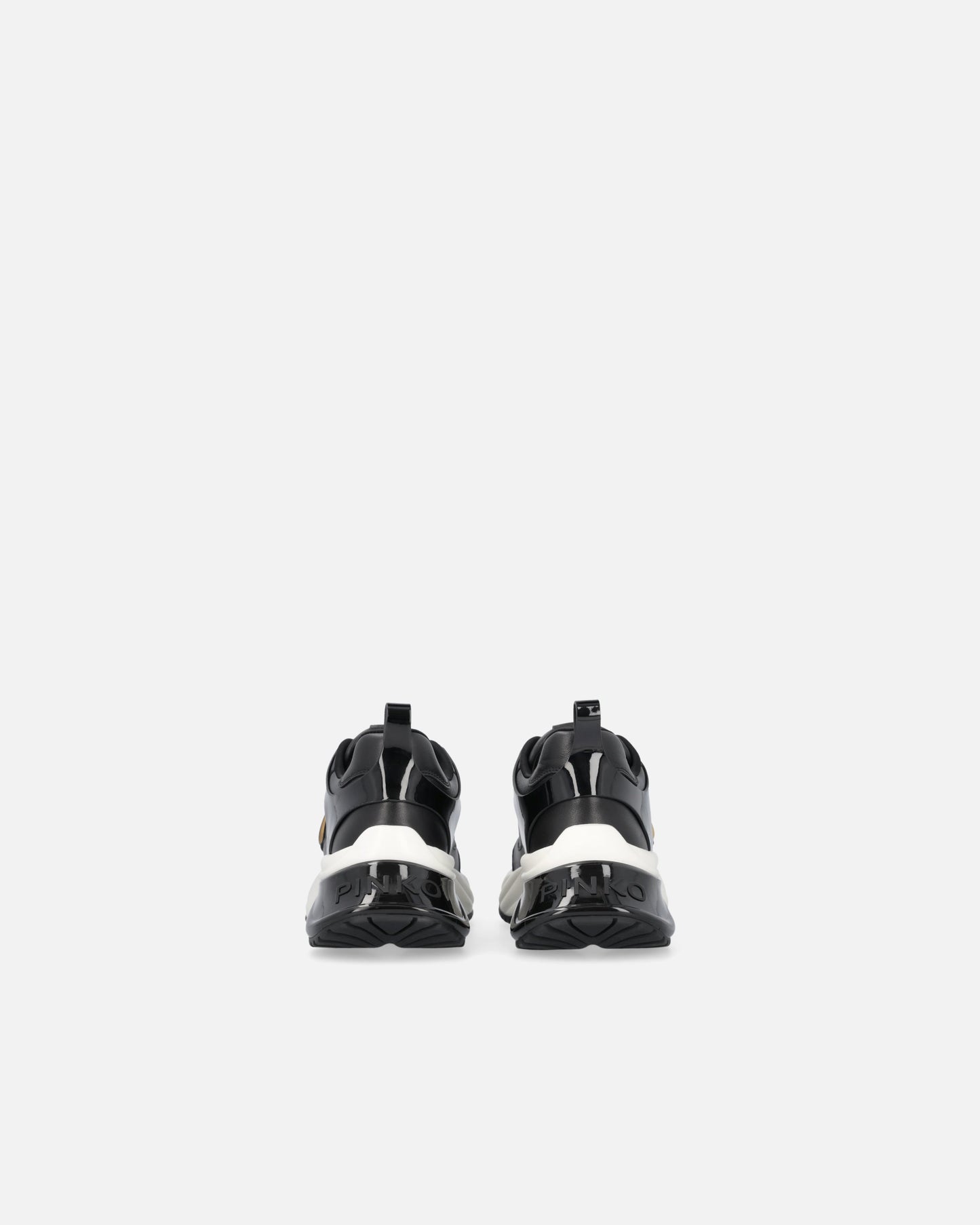 Ariel leather-effect sneakers with mirror detailing