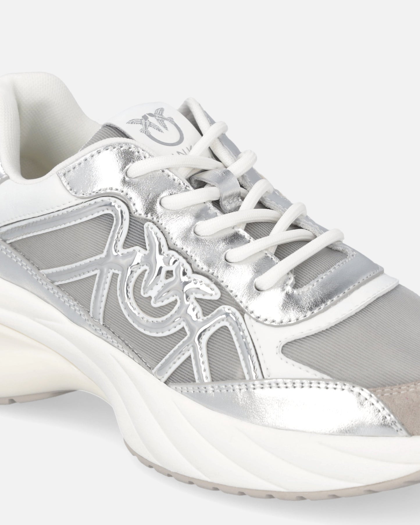 Sneakers with laminated inserts and Love Birds logo