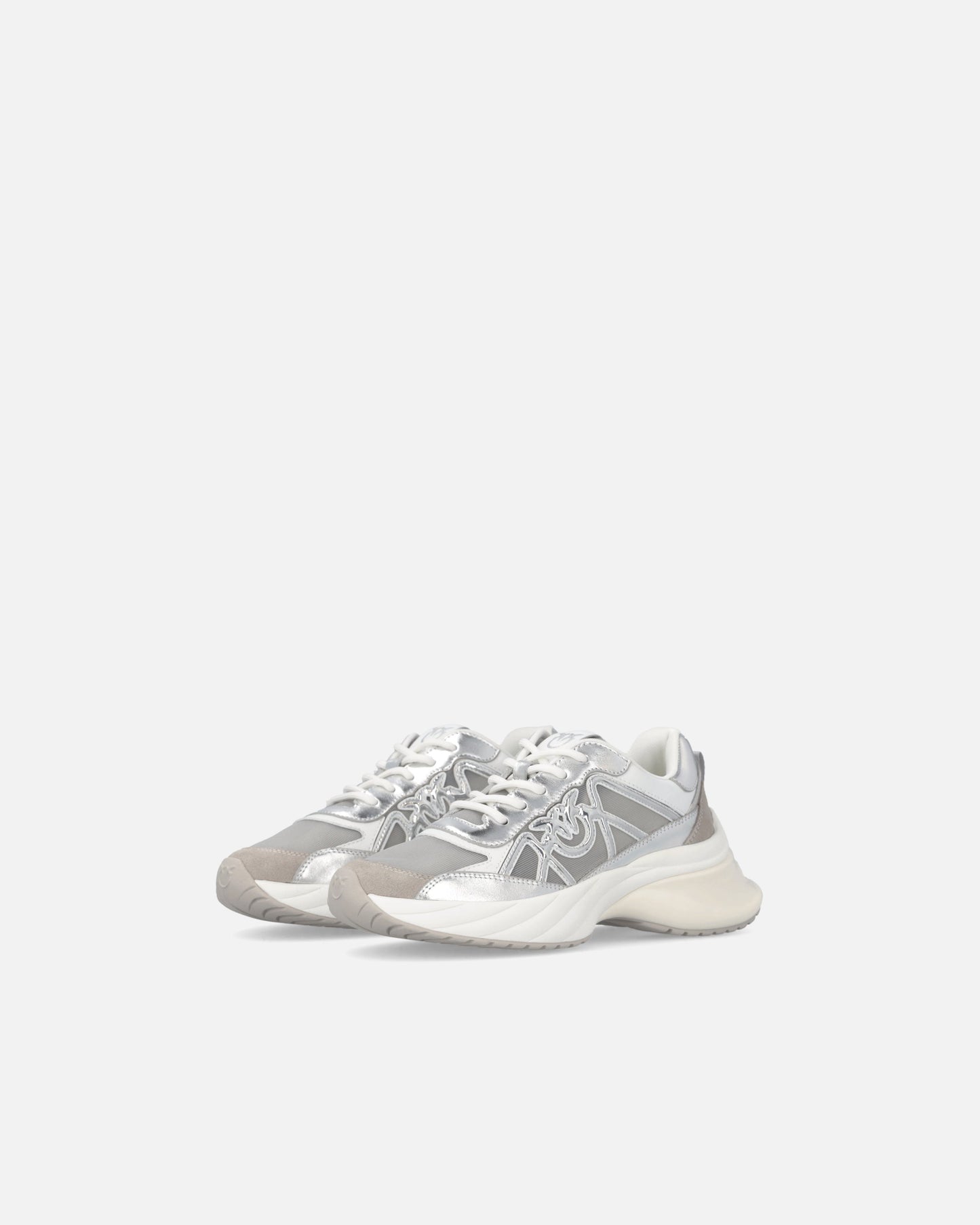 Sneakers with laminated inserts and Love Birds logo