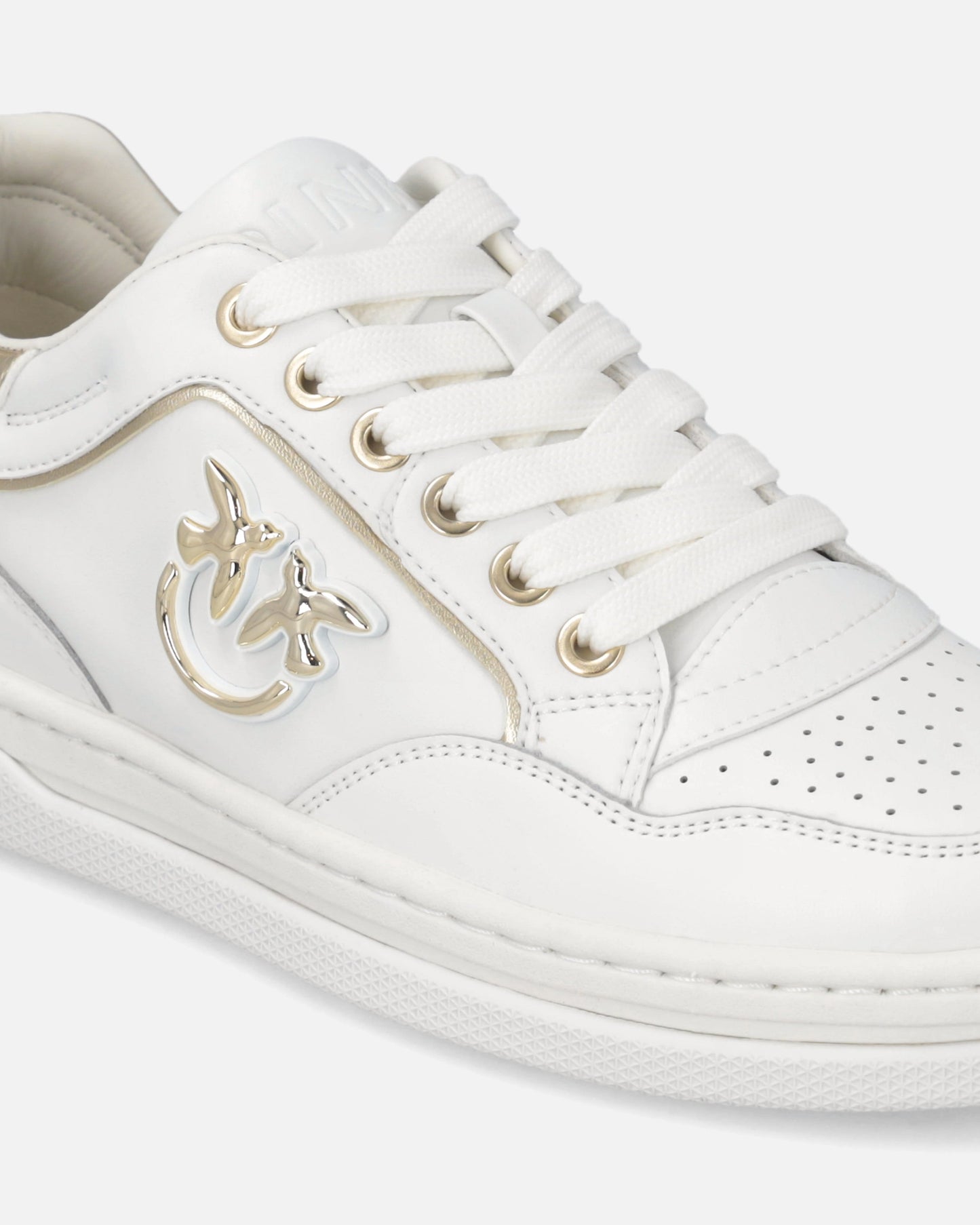 Leather sneakers with Love Birds logo