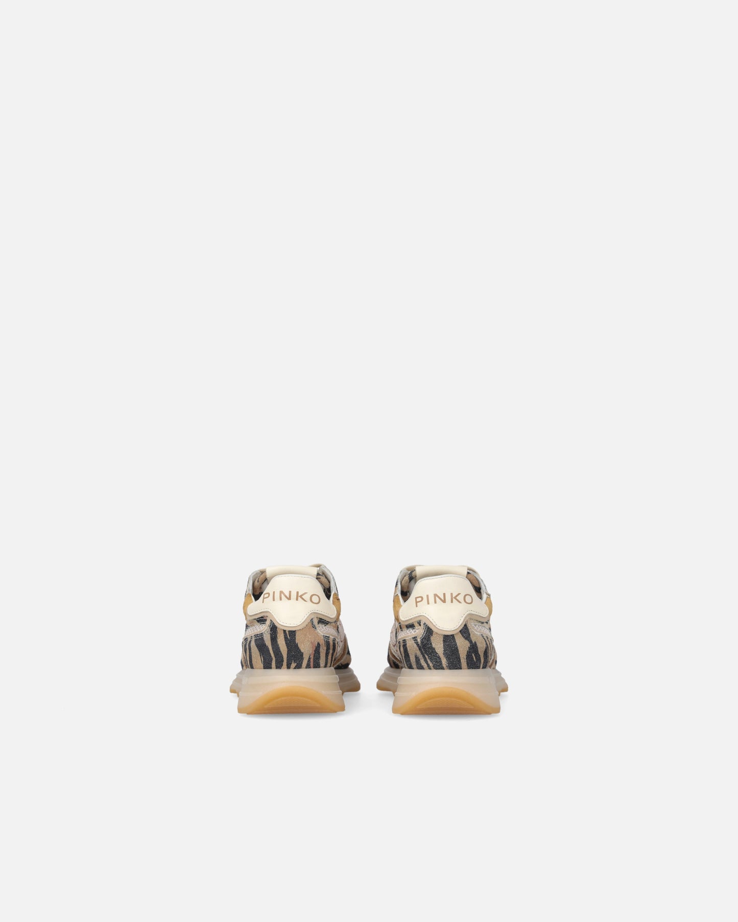 Sneakers with Love Birds logo and animal print