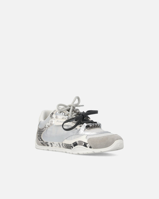 Python-print sneakers with double laces