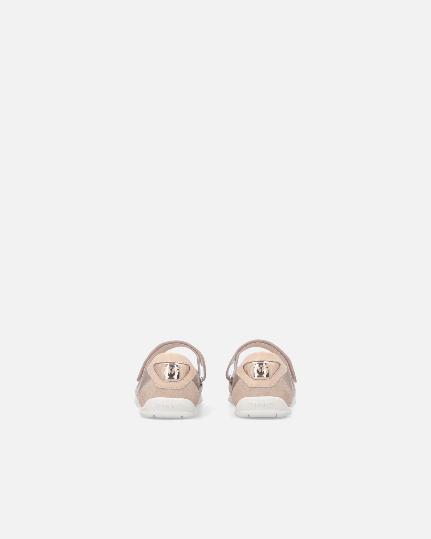 Sporty ballet flats with inserts and logo lettering
