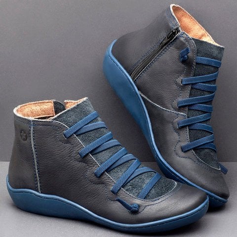 🔥Hot Sale 49% Rabatt🔥 - Bequeme handgefertigte Lederstiefel mit Fußgewölbestütze
