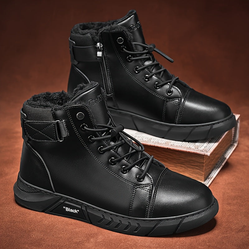 Herrenstiefel aus echtem Leder | Lässig & Vielseitig | Wasserdicht & Gefüttert