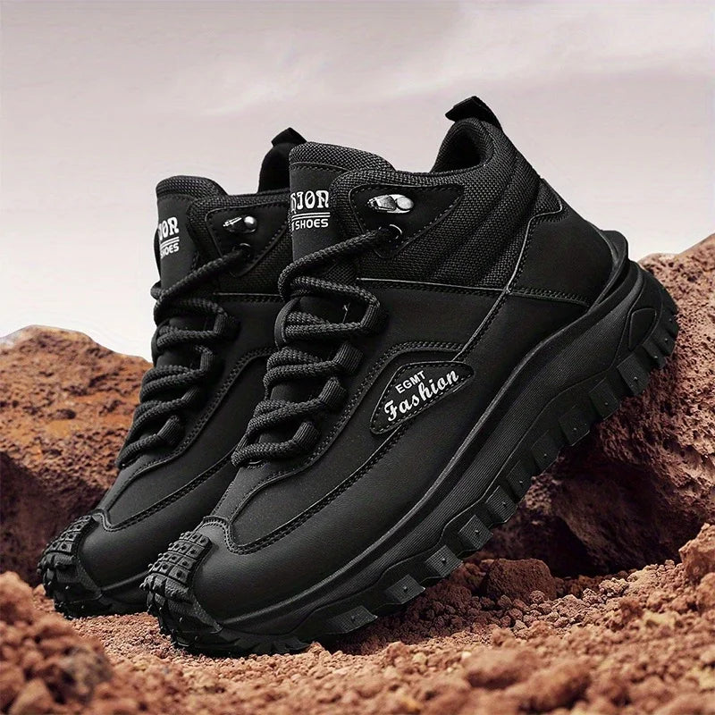 (⏰Limited Time Sale 70% OFF) Men’s Work Hiking Boots – Waterproof, Non-Slip, Puncture and Smash Resistant, Wide Toe, Arch Support – Ideal for Daily Wear and Outdoor Adventures